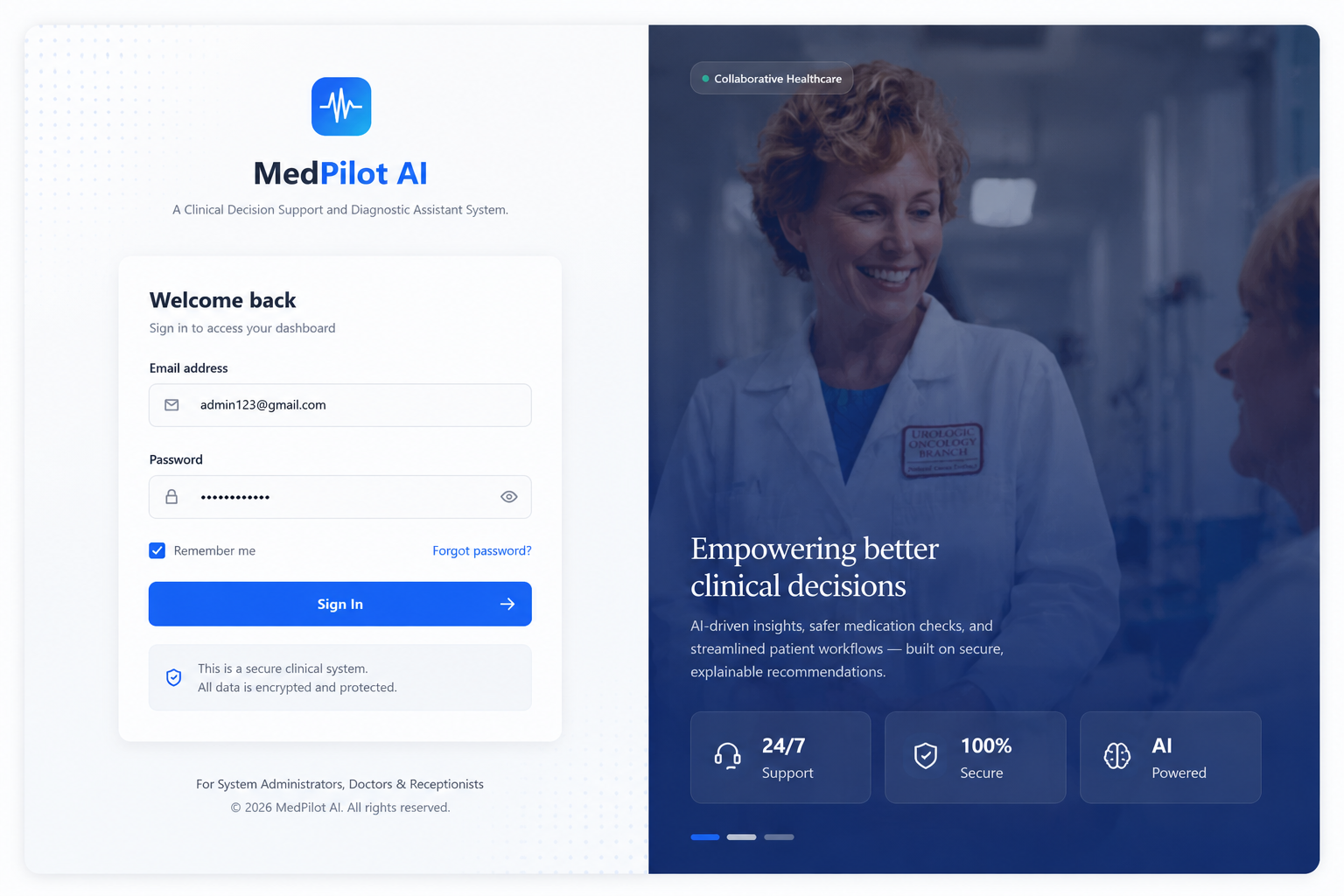 The Solution: AI-Assisted clinical decision support Platform